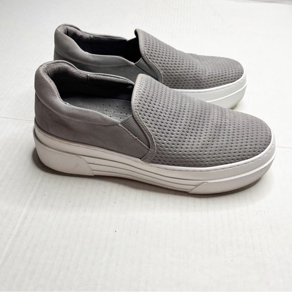 J/Slides Aileen Perforated Grey Platform Sneakers - Picture 5 of 10